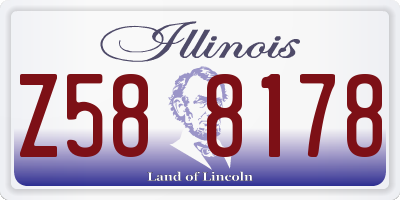 IL license plate Z588178