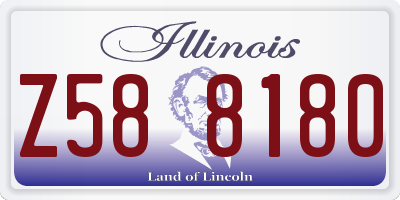 IL license plate Z588180