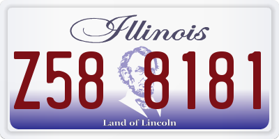 IL license plate Z588181