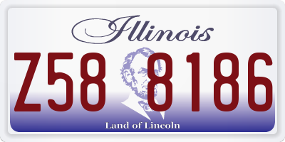IL license plate Z588186