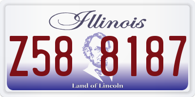 IL license plate Z588187