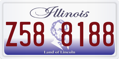 IL license plate Z588188