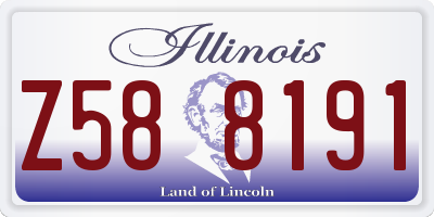 IL license plate Z588191