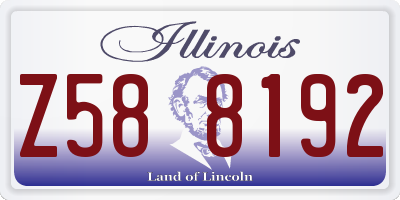 IL license plate Z588192
