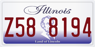 IL license plate Z588194