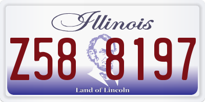 IL license plate Z588197