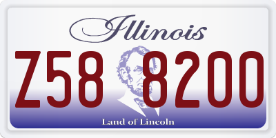 IL license plate Z588200