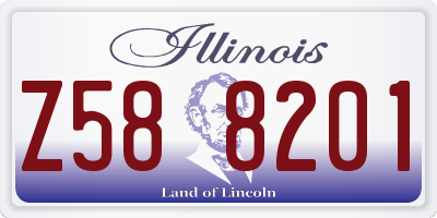 IL license plate Z588201