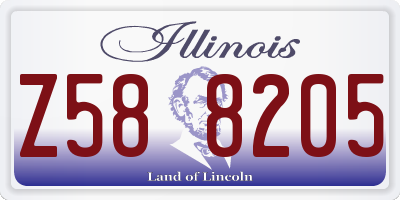 IL license plate Z588205