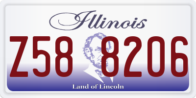 IL license plate Z588206