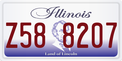IL license plate Z588207
