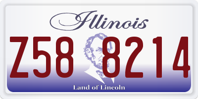 IL license plate Z588214