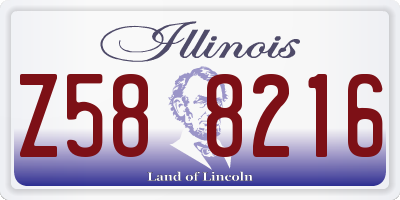 IL license plate Z588216