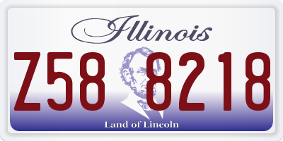 IL license plate Z588218