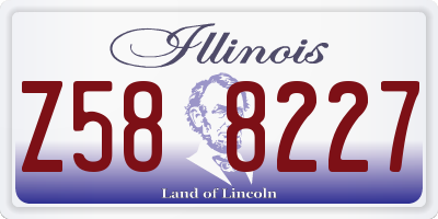IL license plate Z588227