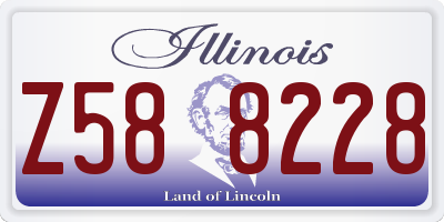IL license plate Z588228