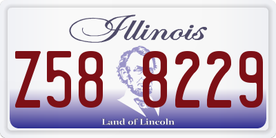 IL license plate Z588229