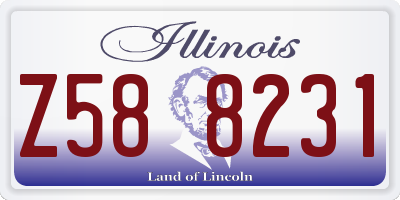 IL license plate Z588231