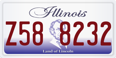 IL license plate Z588232