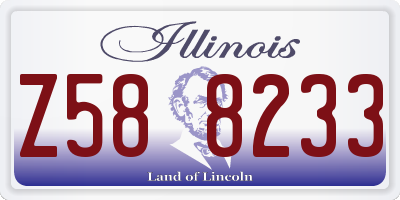 IL license plate Z588233
