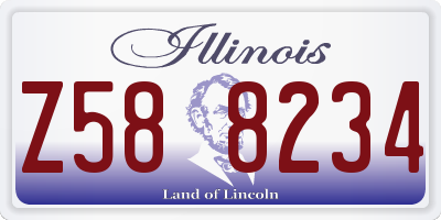 IL license plate Z588234