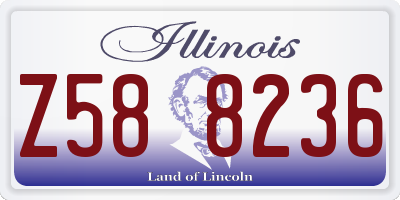 IL license plate Z588236