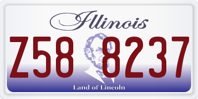 IL license plate Z588237