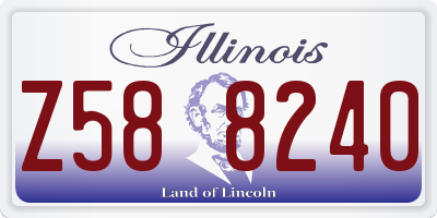 IL license plate Z588240
