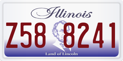 IL license plate Z588241