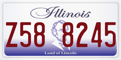 IL license plate Z588245