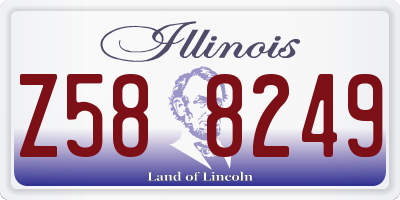 IL license plate Z588249