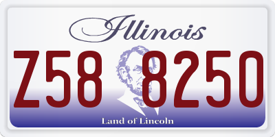 IL license plate Z588250