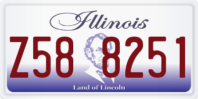 IL license plate Z588251