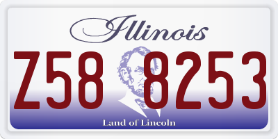 IL license plate Z588253