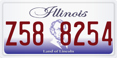IL license plate Z588254