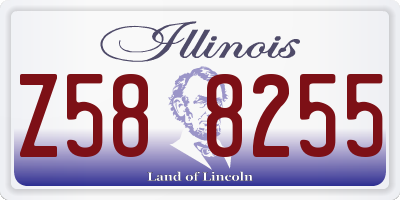 IL license plate Z588255