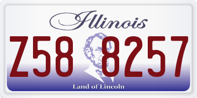 IL license plate Z588257
