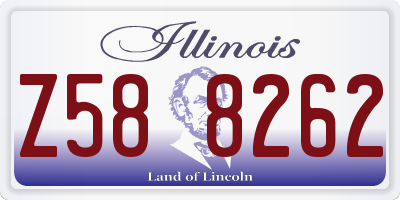 IL license plate Z588262