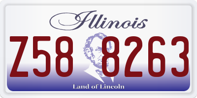 IL license plate Z588263