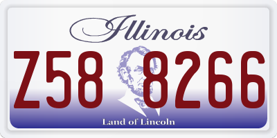 IL license plate Z588266