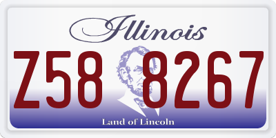 IL license plate Z588267