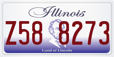 IL license plate Z588273