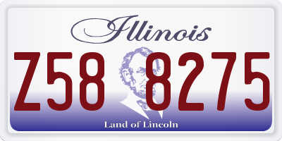 IL license plate Z588275