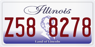 IL license plate Z588278