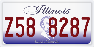 IL license plate Z588287
