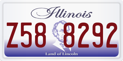 IL license plate Z588292