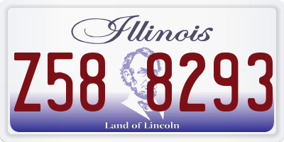 IL license plate Z588293