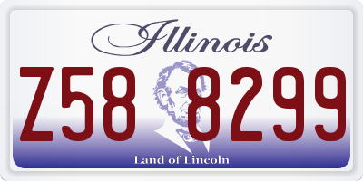 IL license plate Z588299