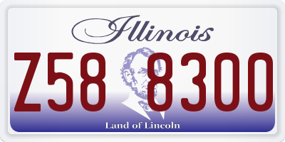 IL license plate Z588300