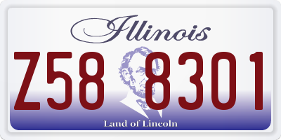 IL license plate Z588301